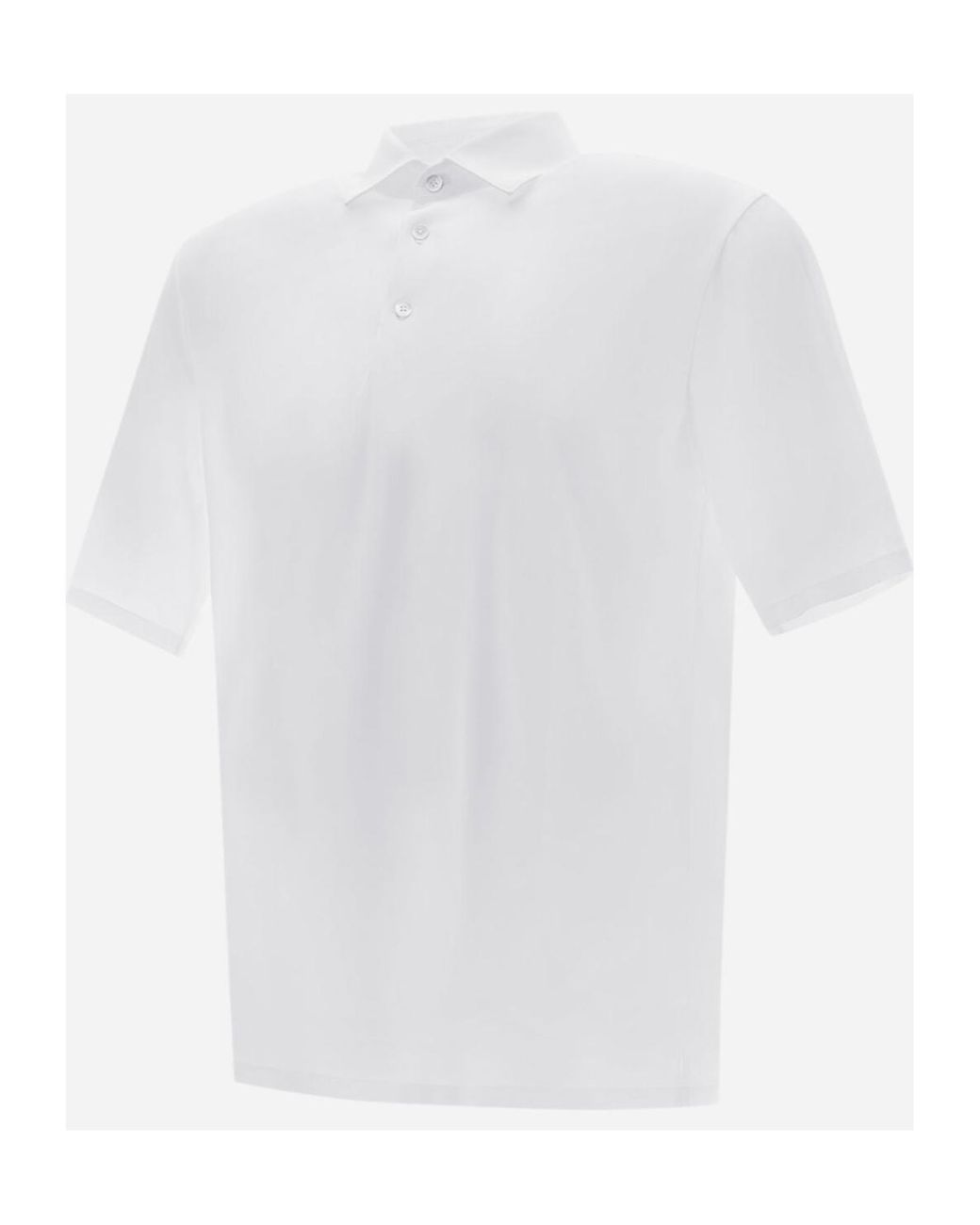 Herno White Ultralight Scuba Polo Shirt for men
