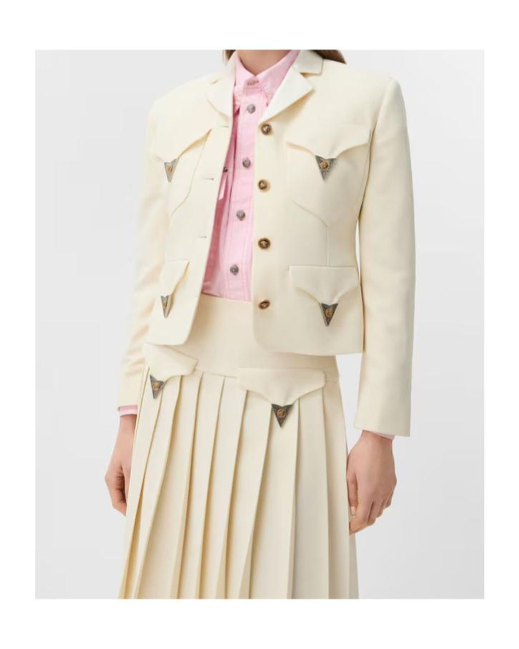 Versace White Informal Tailored Blazer