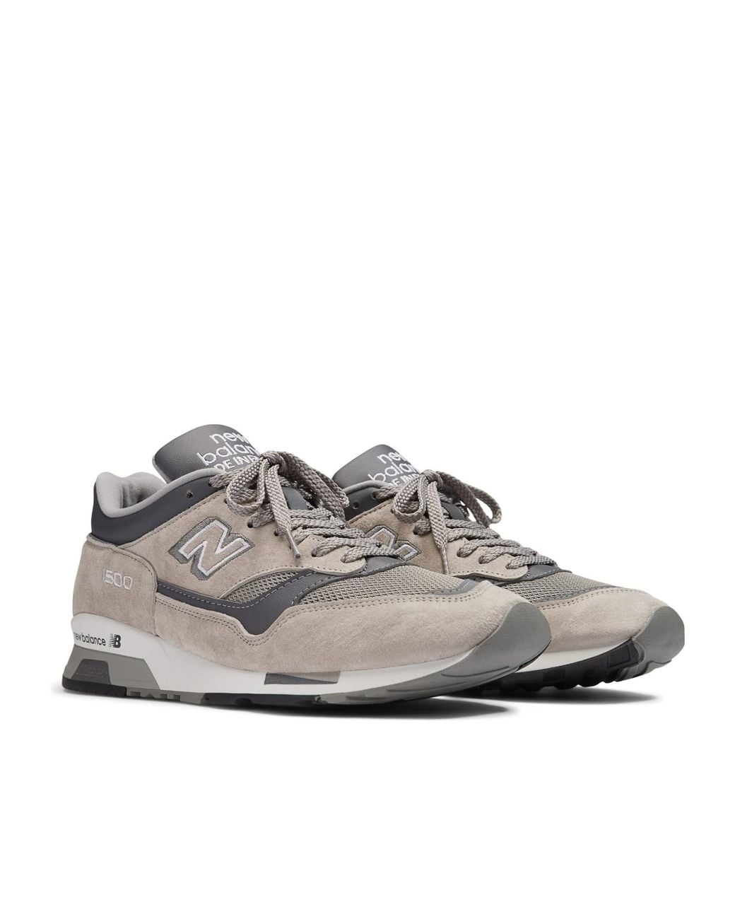 New Balance Gray 1500 Lace-Up Sneakers for men