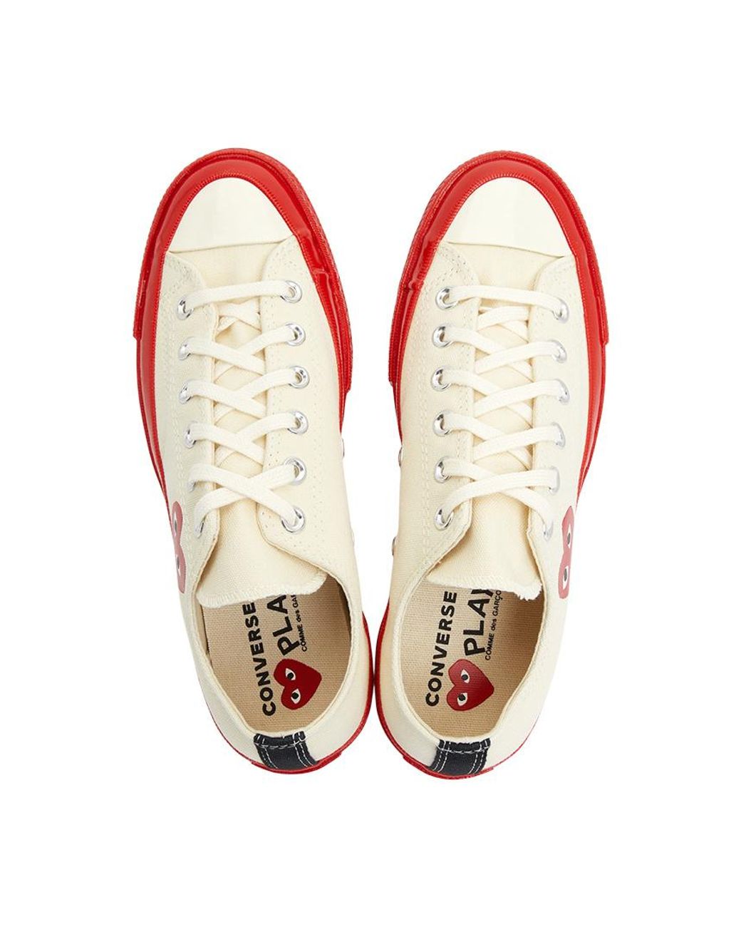 Comme des Garçons Red Round Toe Sneakers for men