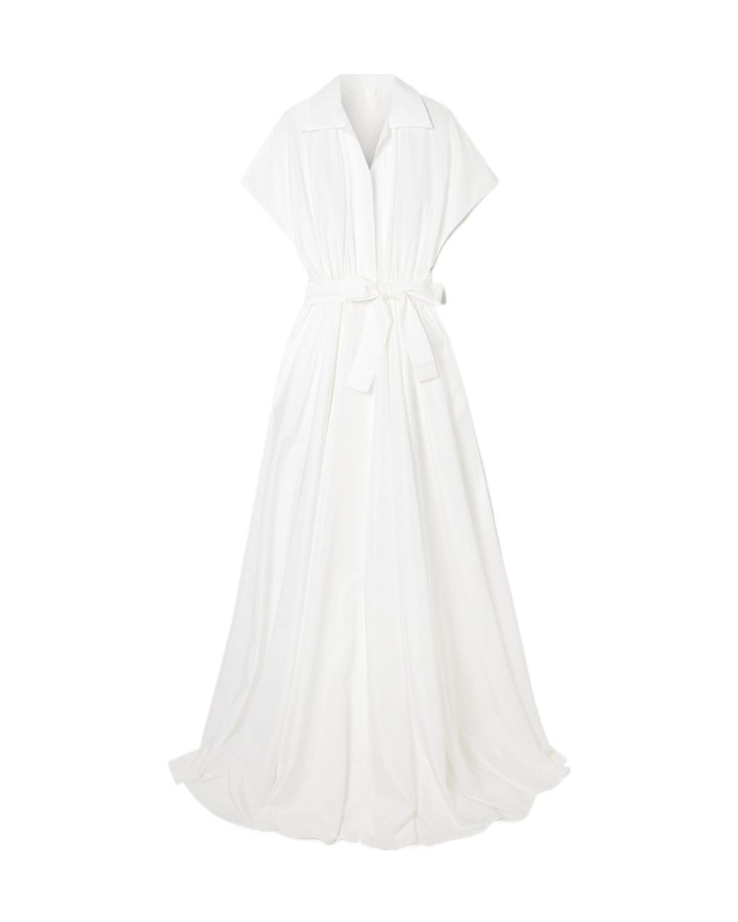 Norma Kamali White Super Os Sleeveless Bf Nk Shirt Flared Gown