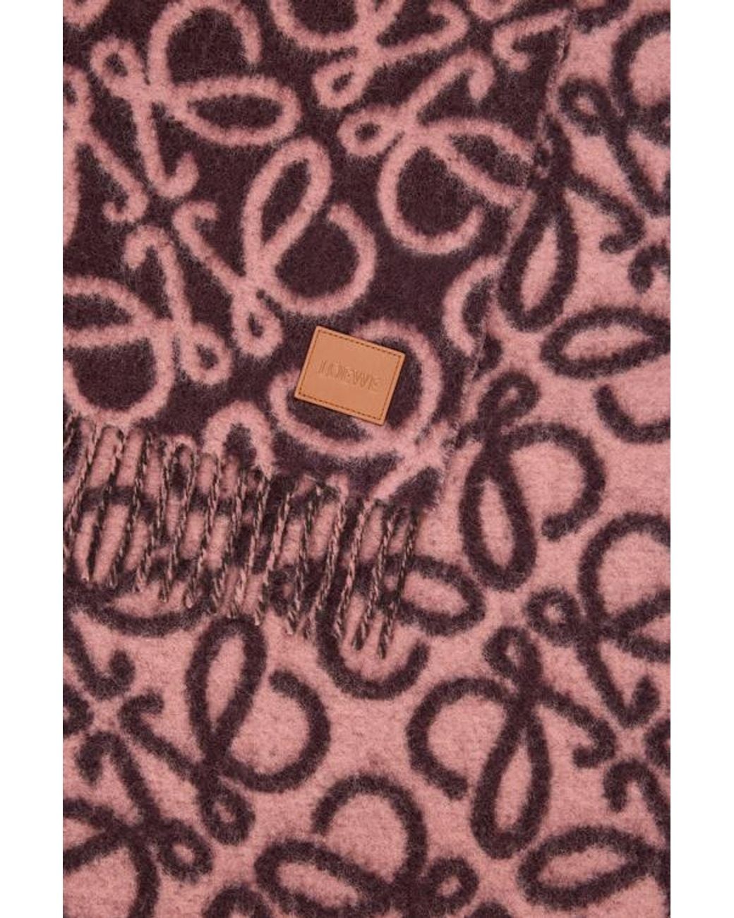 Loewe Red Patterned Scarf