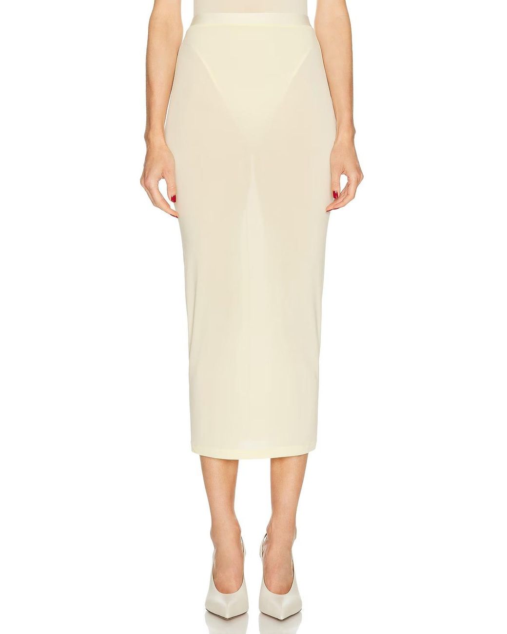 Wardrobe NYC Natural Sheer Skirt