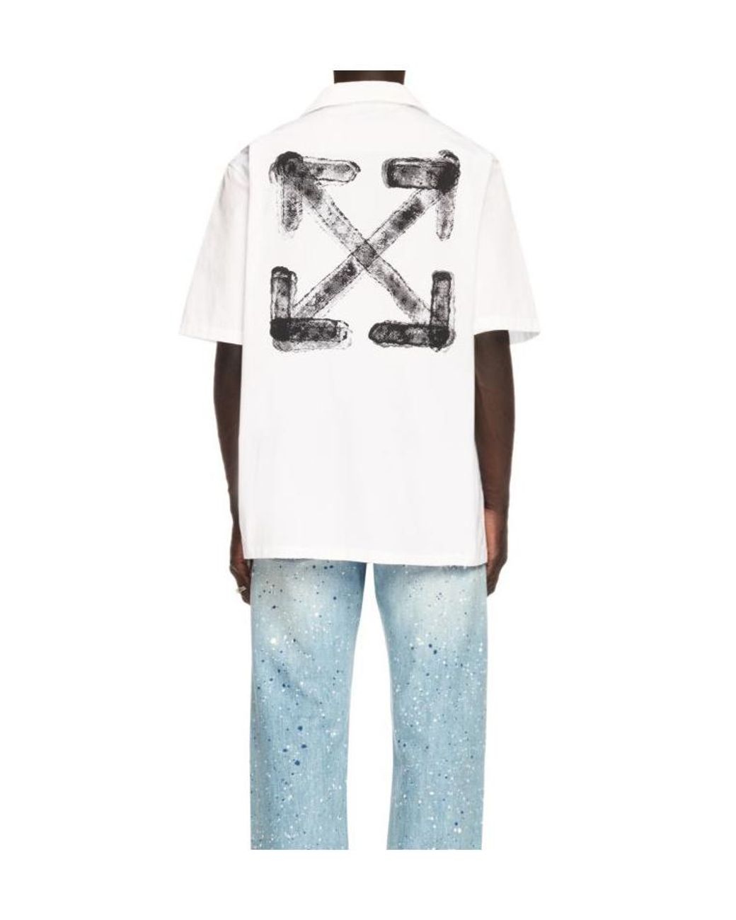 Off-White c/o Virgil Abloh White Spray Arrow Short-Sleeved Shirt for men