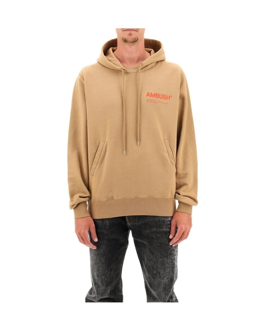 Ambush Natural Logo-Print Hoodie for men