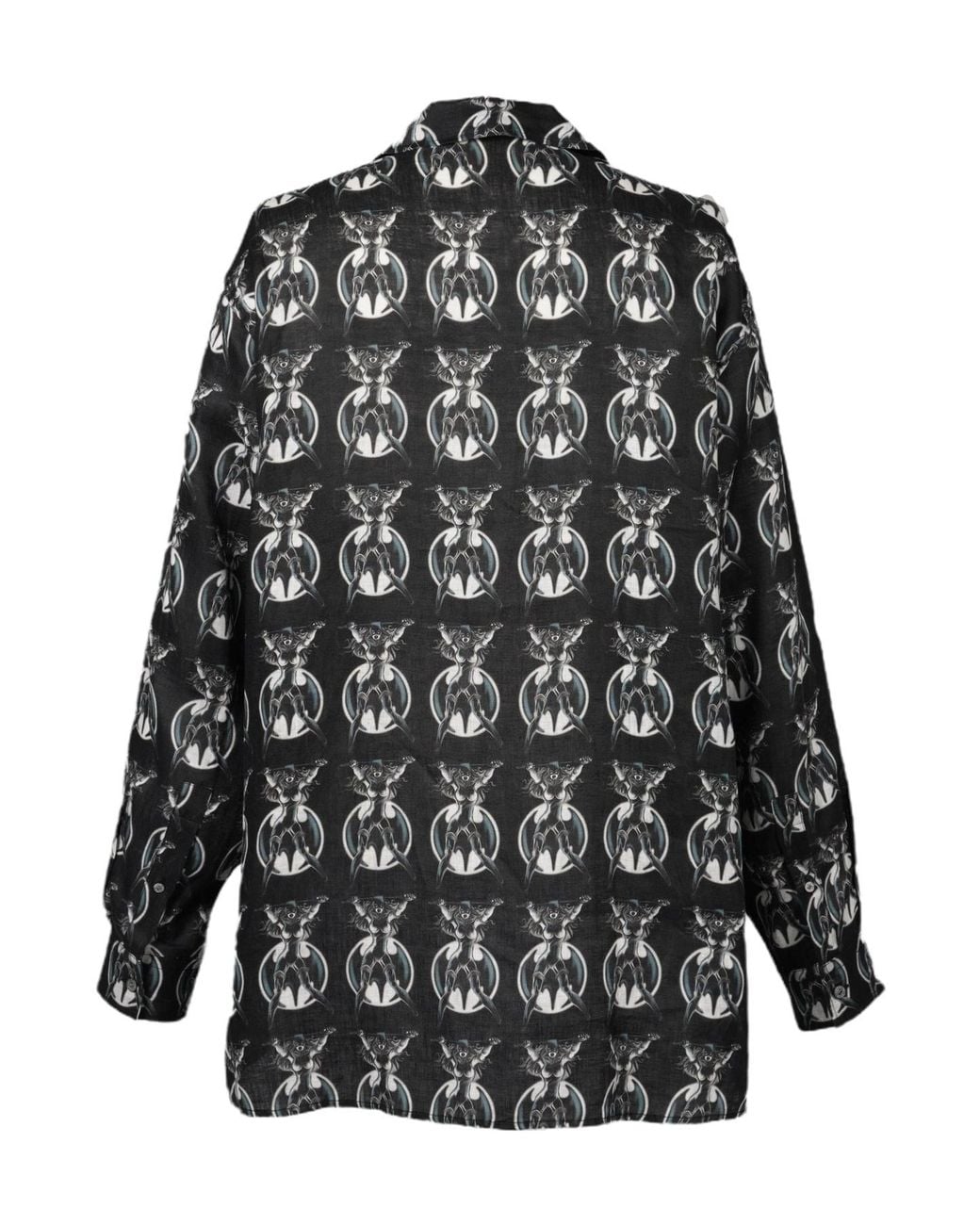 Acne Black All Over Graphic Print Shirt for men