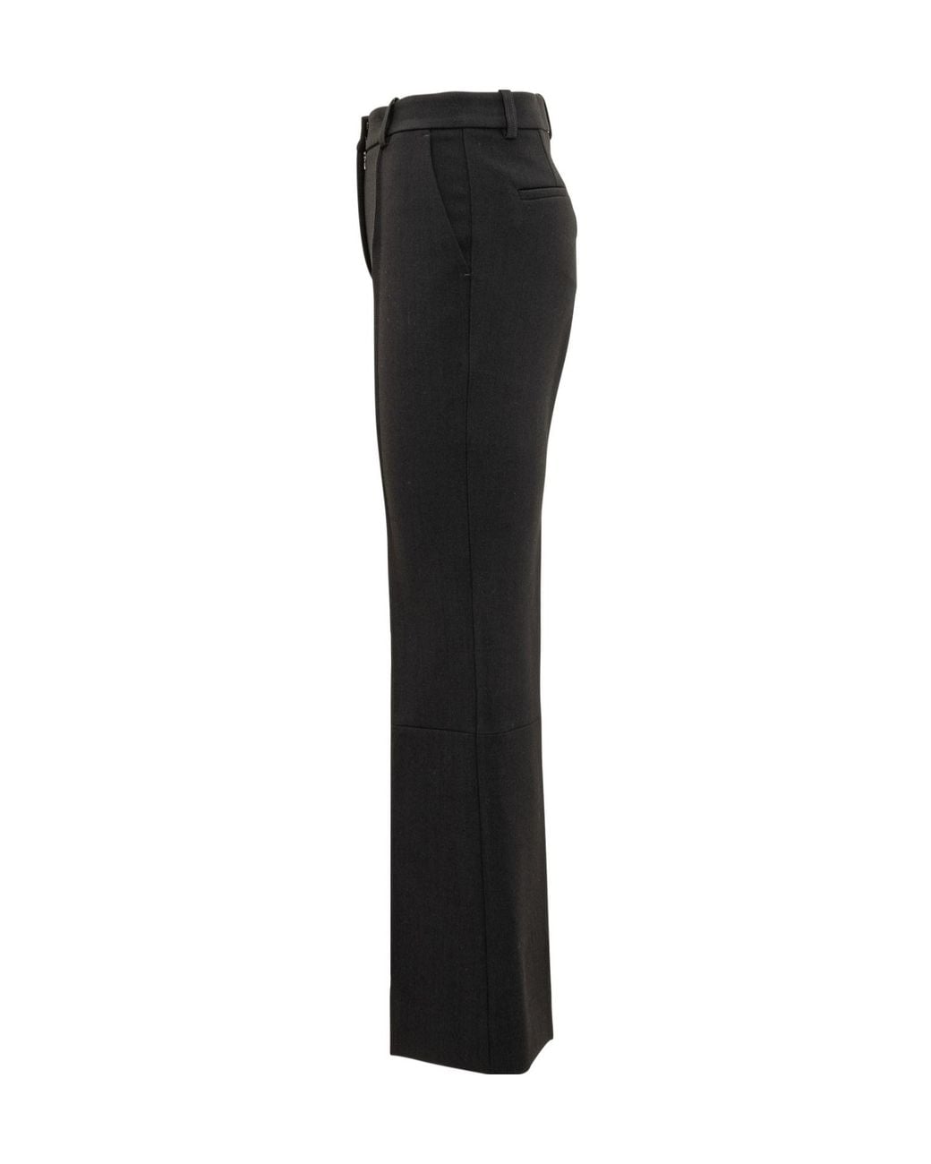 Victoria Beckham Black Belt-Loop Casual Pants
