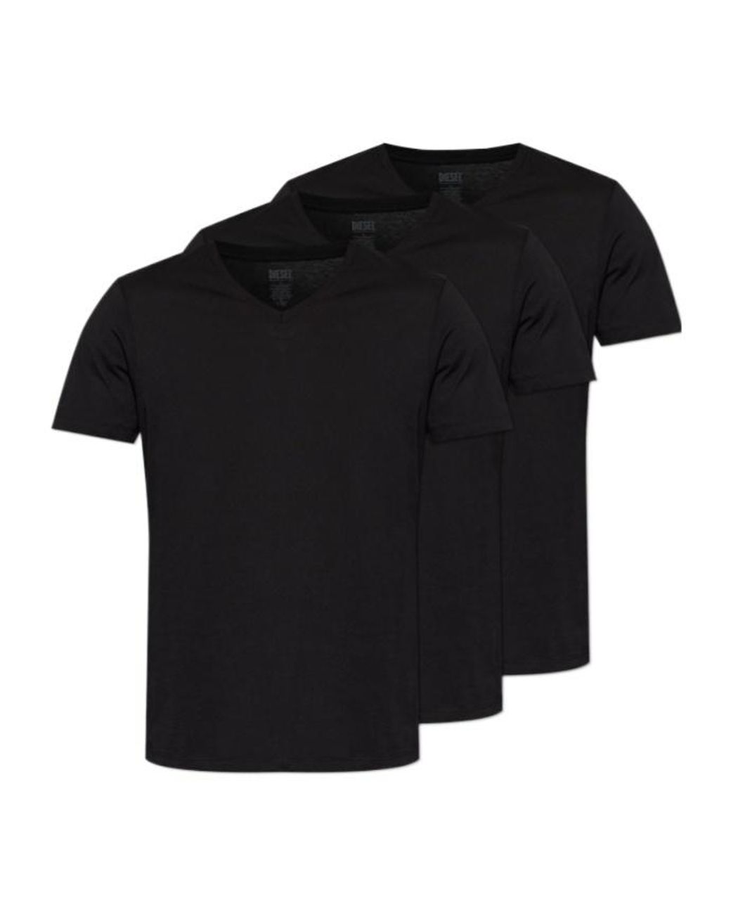 DIESEL Black 3 Pack Of Underwear T-Shirts for men