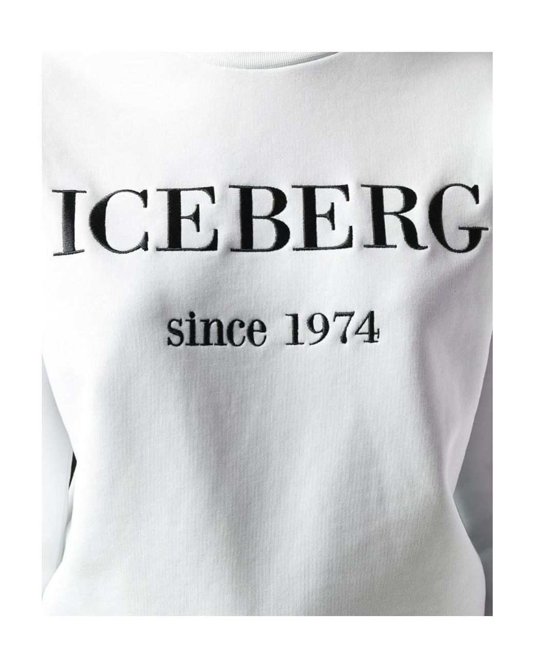 Iceberg White Embroidered Logo Sweatshirt