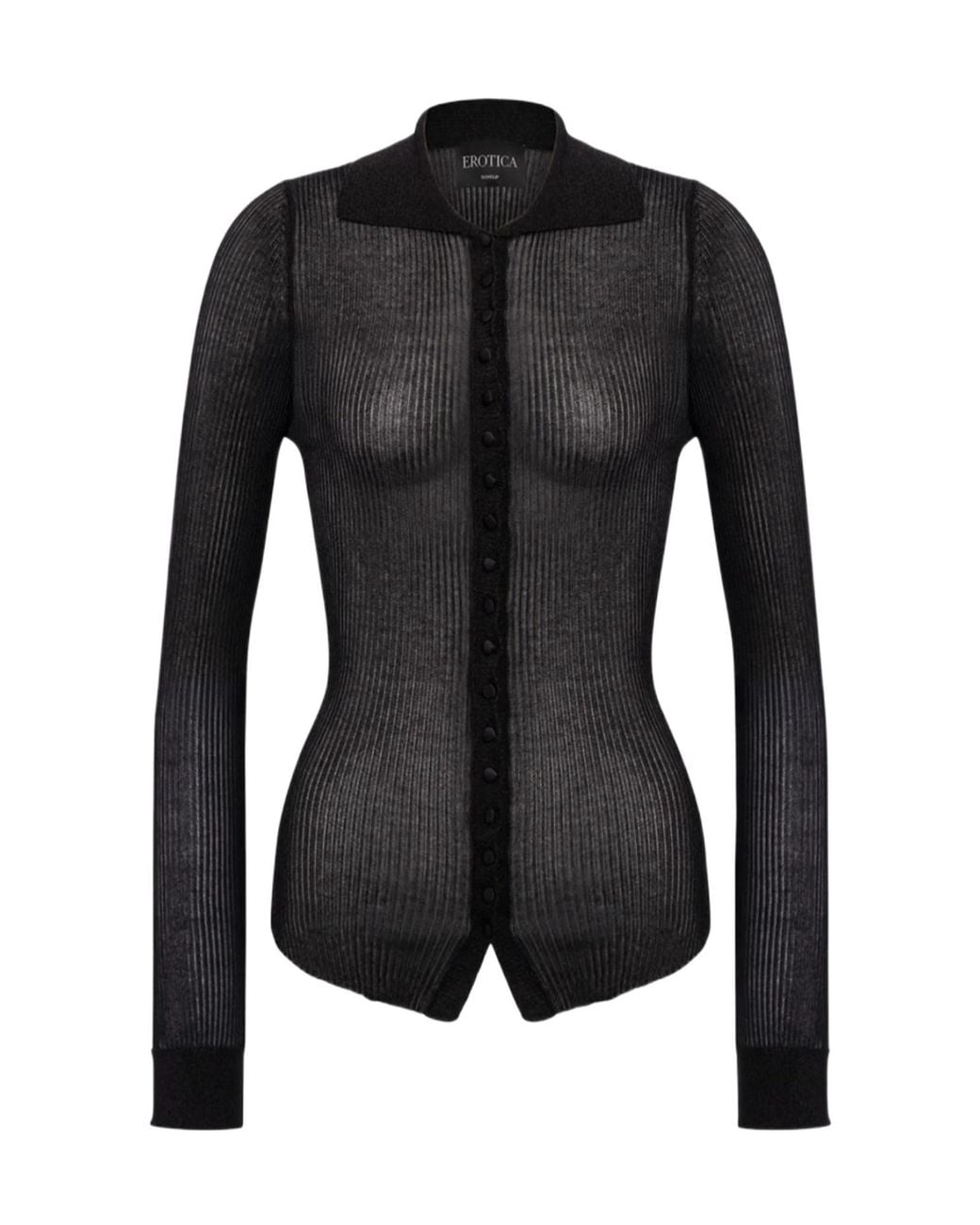 Dondup Black Long-Sleeve Knit Top