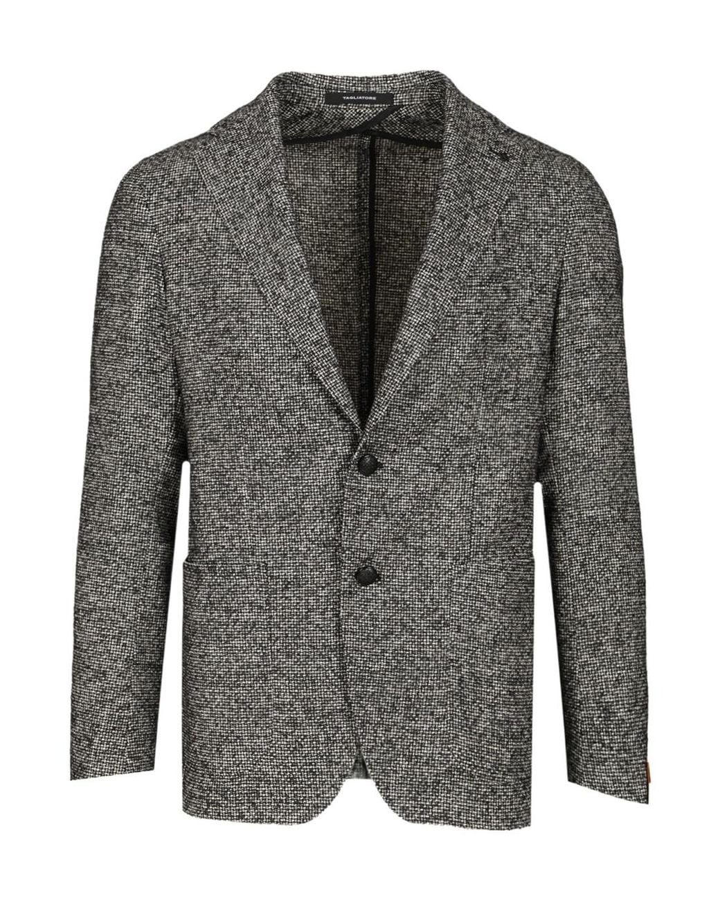 Tagliatore Gray Single-Breasted Tailored Blazer for men