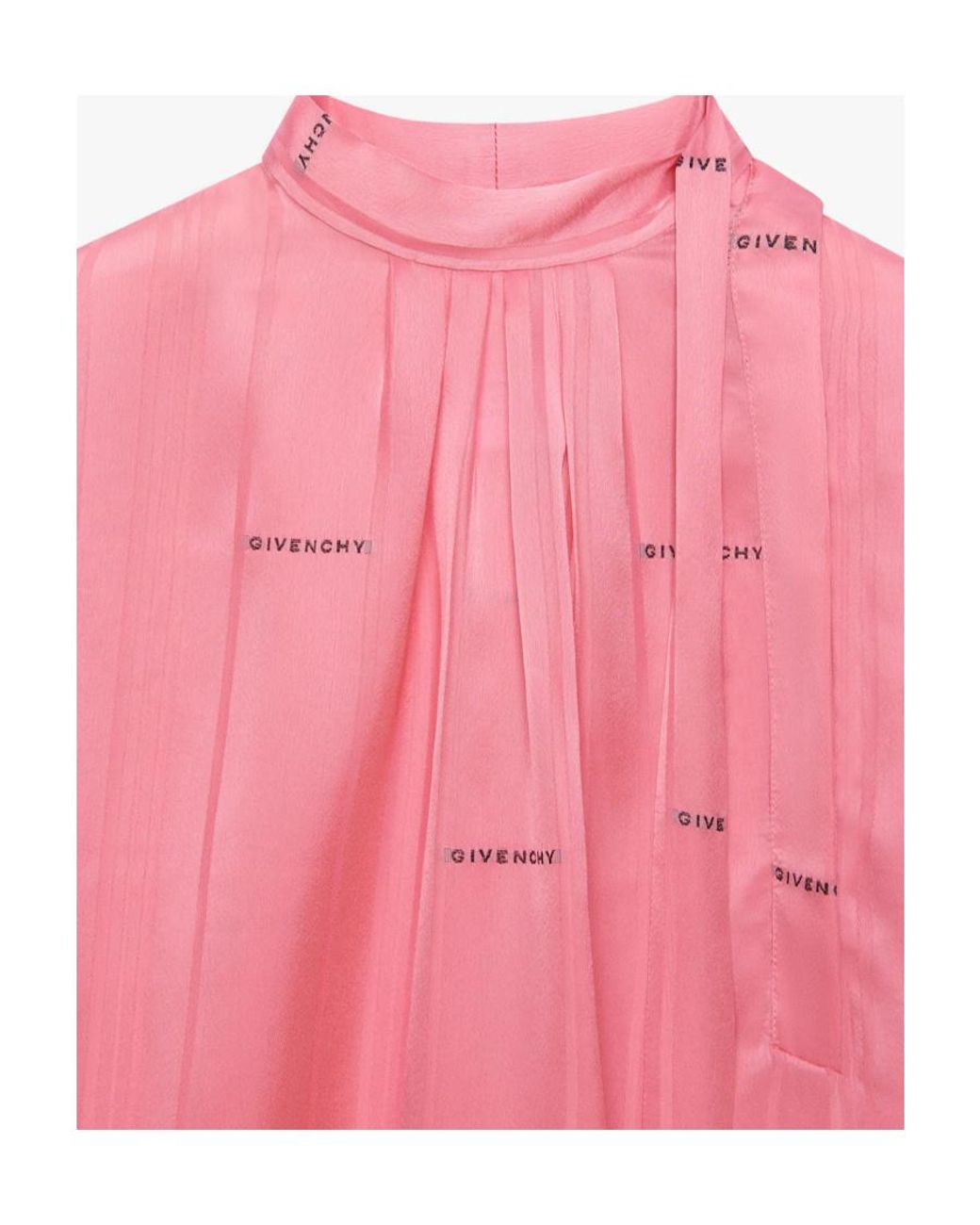 Givenchy Pink Logo Knot Shirt