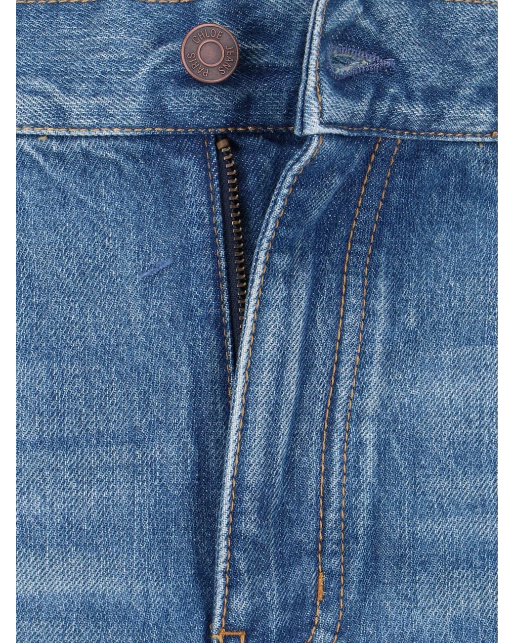 Chloé Blue Chloé High-Waisted Wide-Leg Jeans