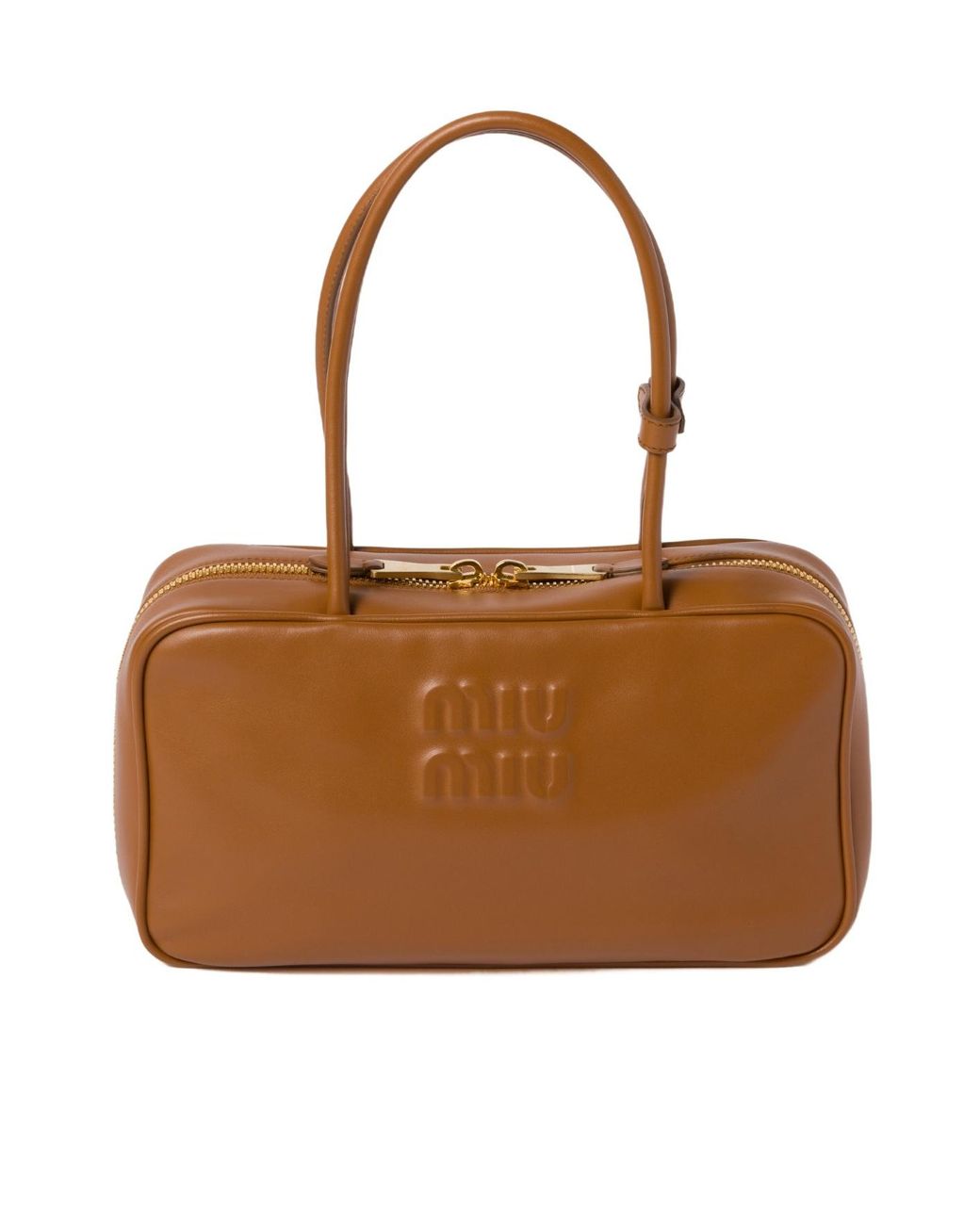 Miu Miu Brown Beau Leather Top-Handle Bag