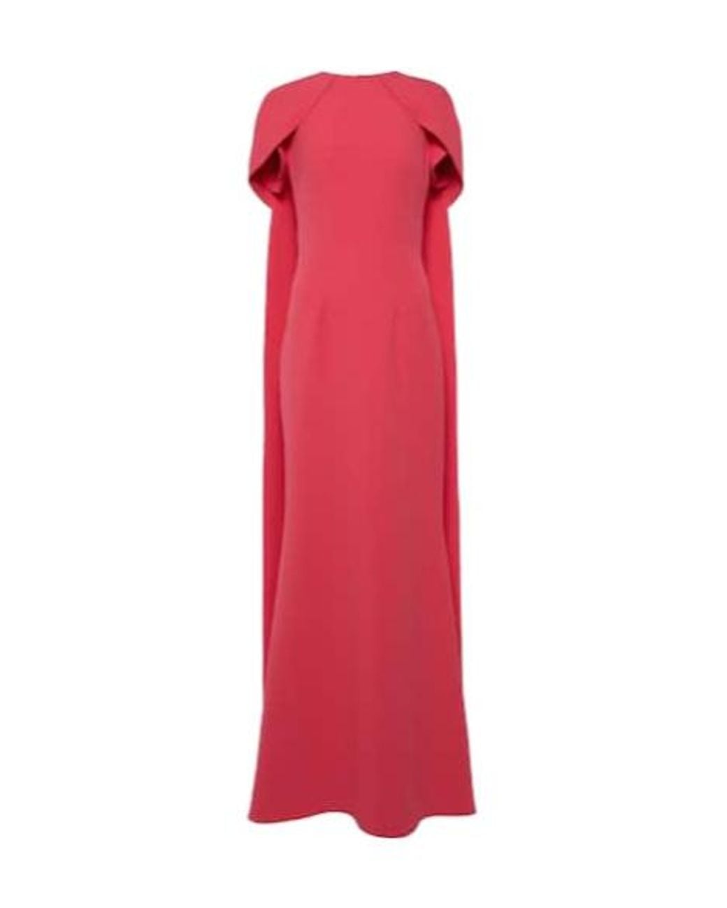 Safiyaa Red Ginkgo Caped Gown