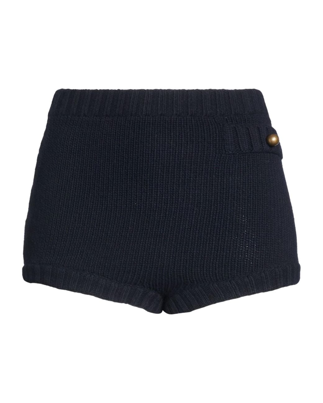 Chloé Blue Solid Color Knitted Hot Pants