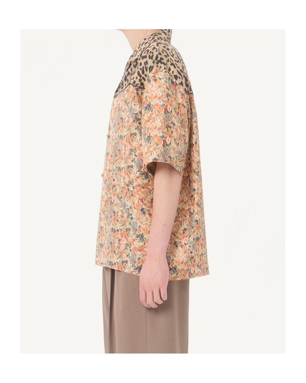 Valentino Natural Pattern-Printed Short-Sleeved Shirt for men