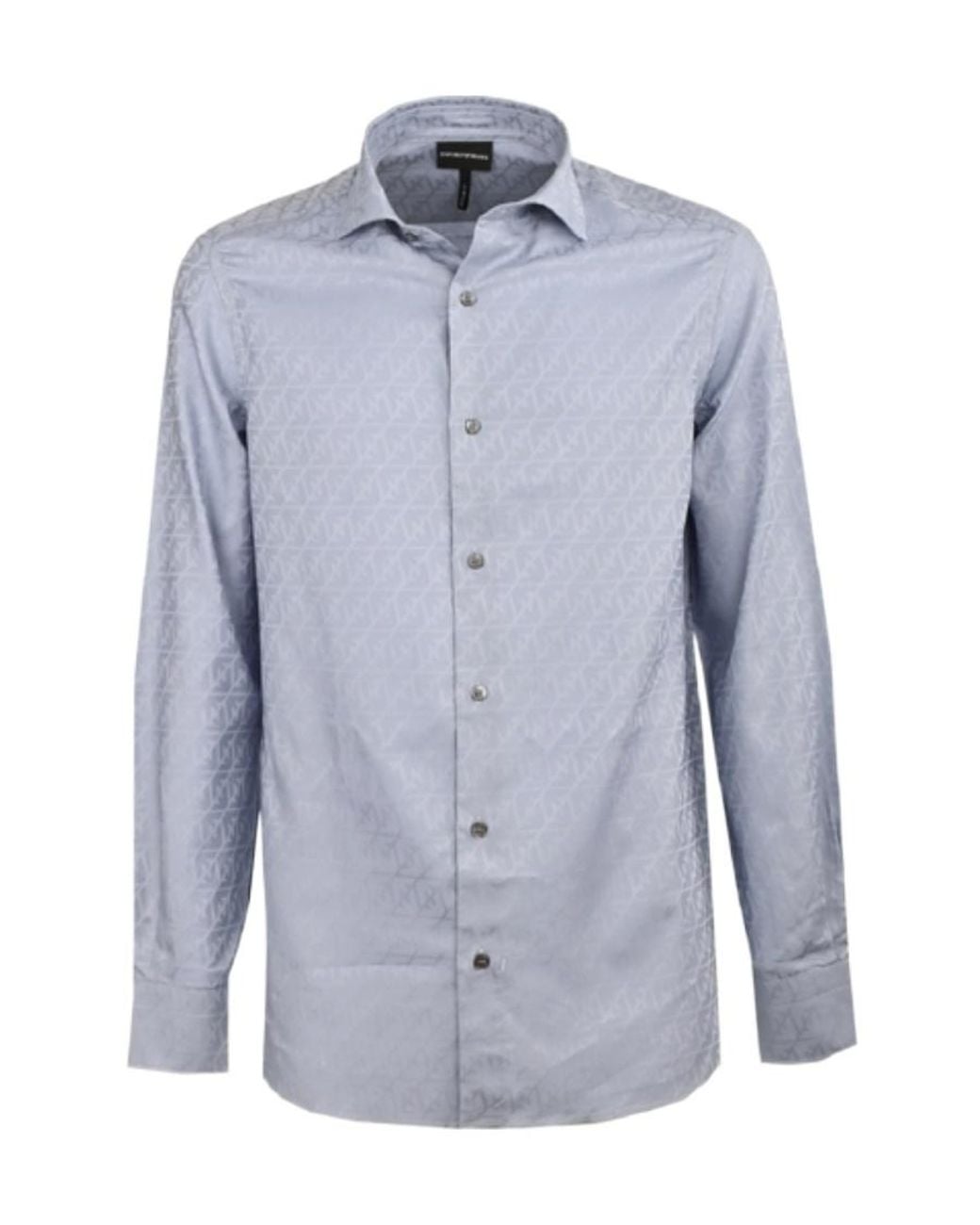Emporio Armani Blue コットン シャツ for men