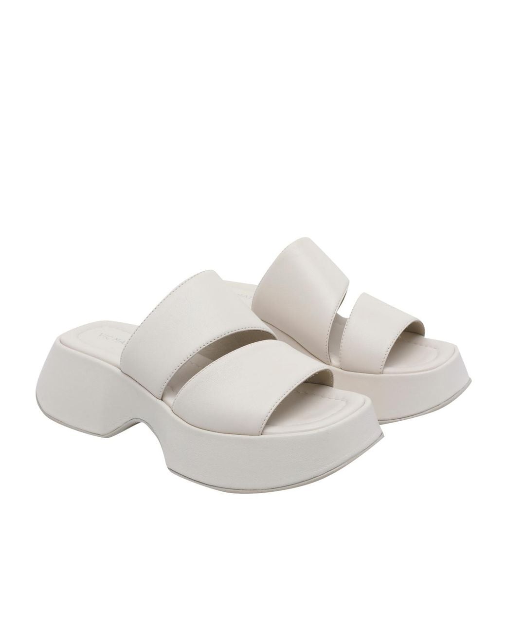 Vic Matié White Logic Platform Heeled Sandals