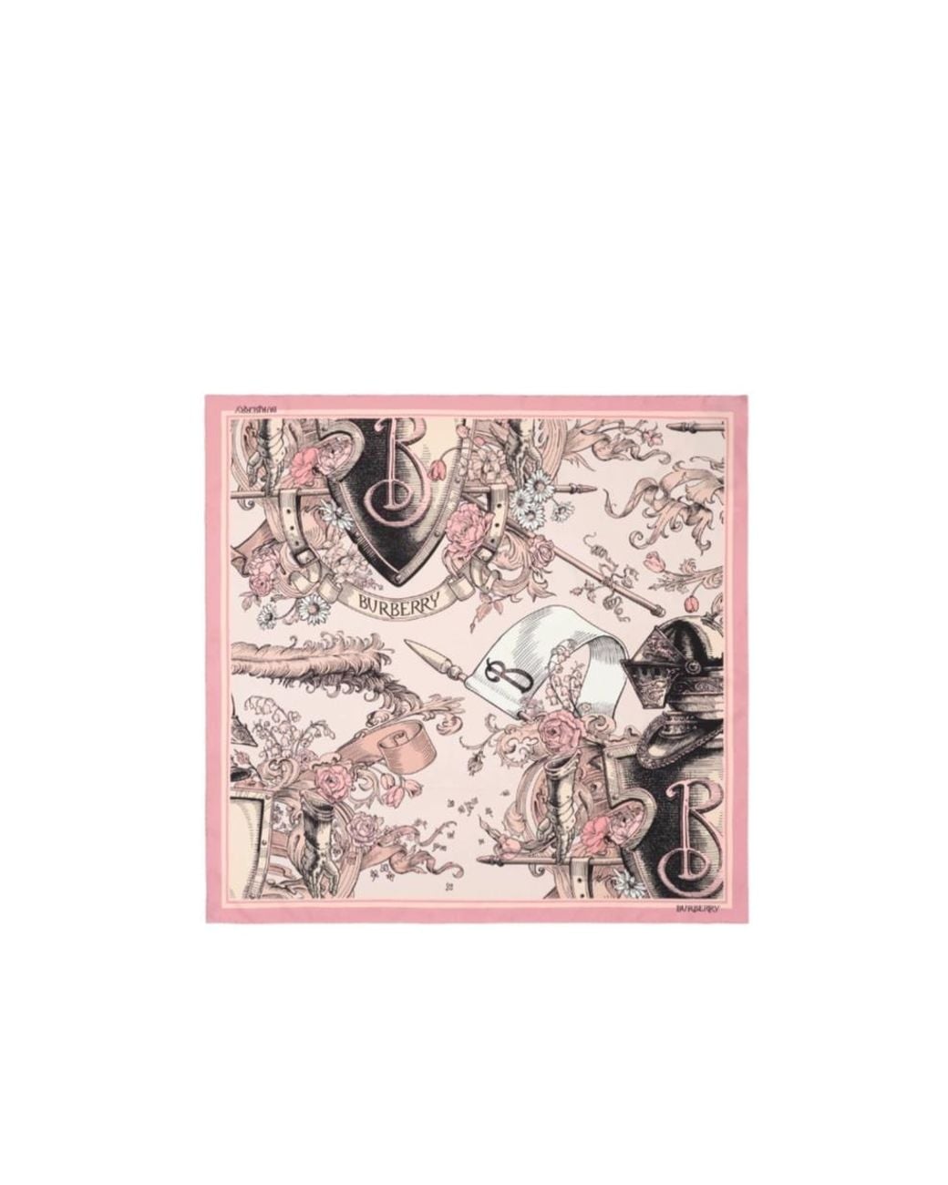 Burberry Pink Etched Knight Scarf