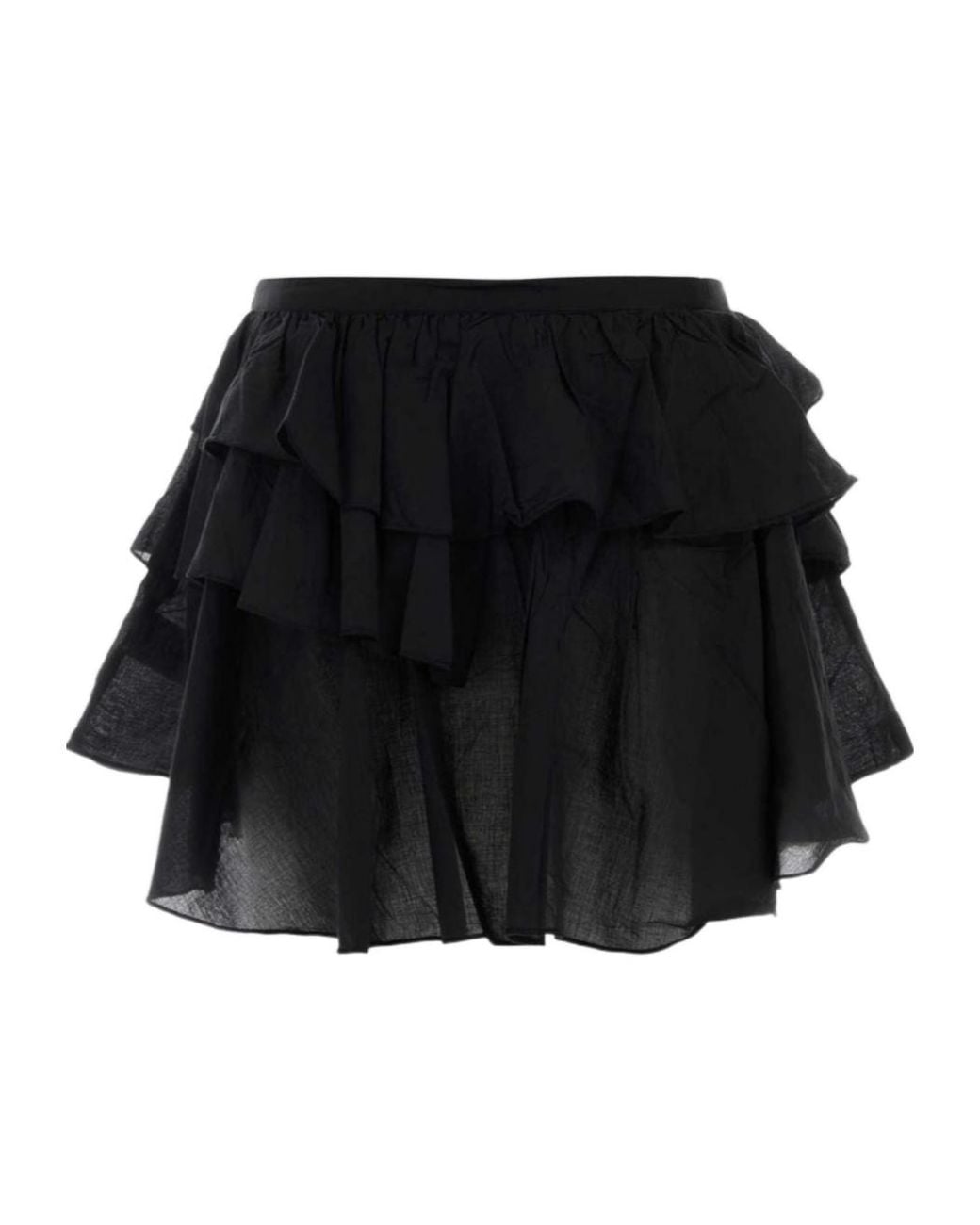 GIMAGUAS Black Joan Ruffled Mini Skirt