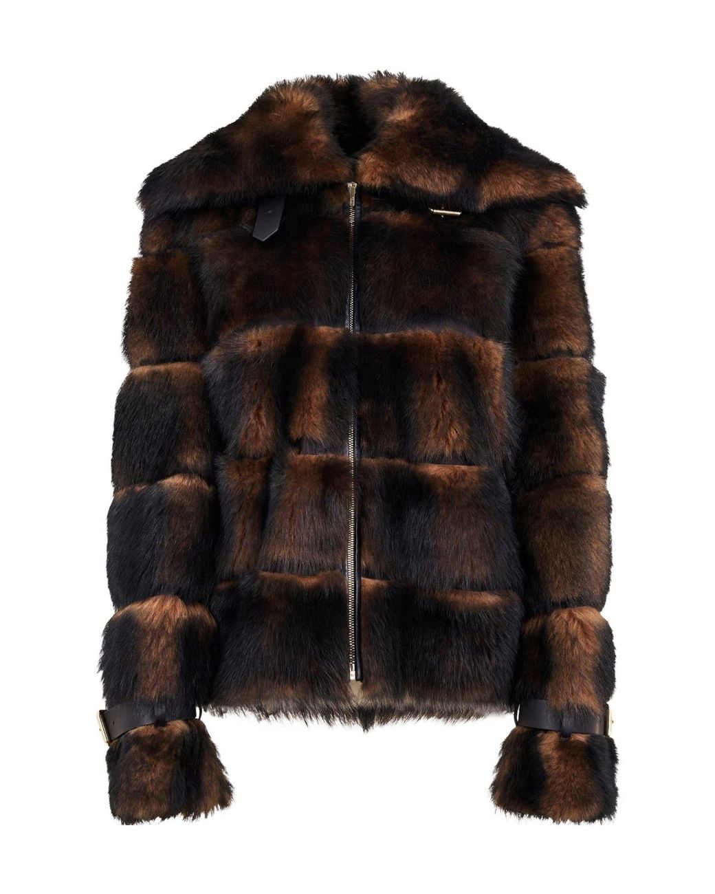 Fendi Black Two-Tone And Fur Jacket