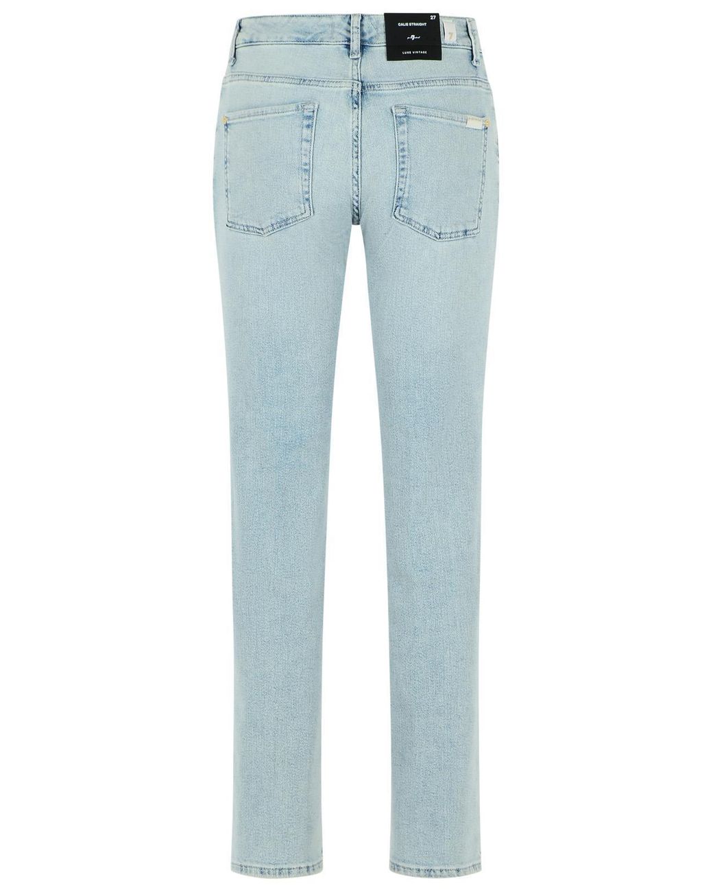 7 For All Mankind Blue Logo Label Straight-Leg Jeans