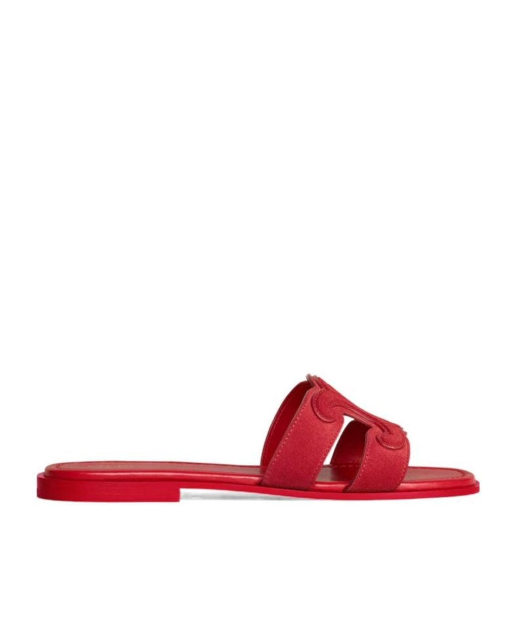 Céline Red Marina Triomphe Mule