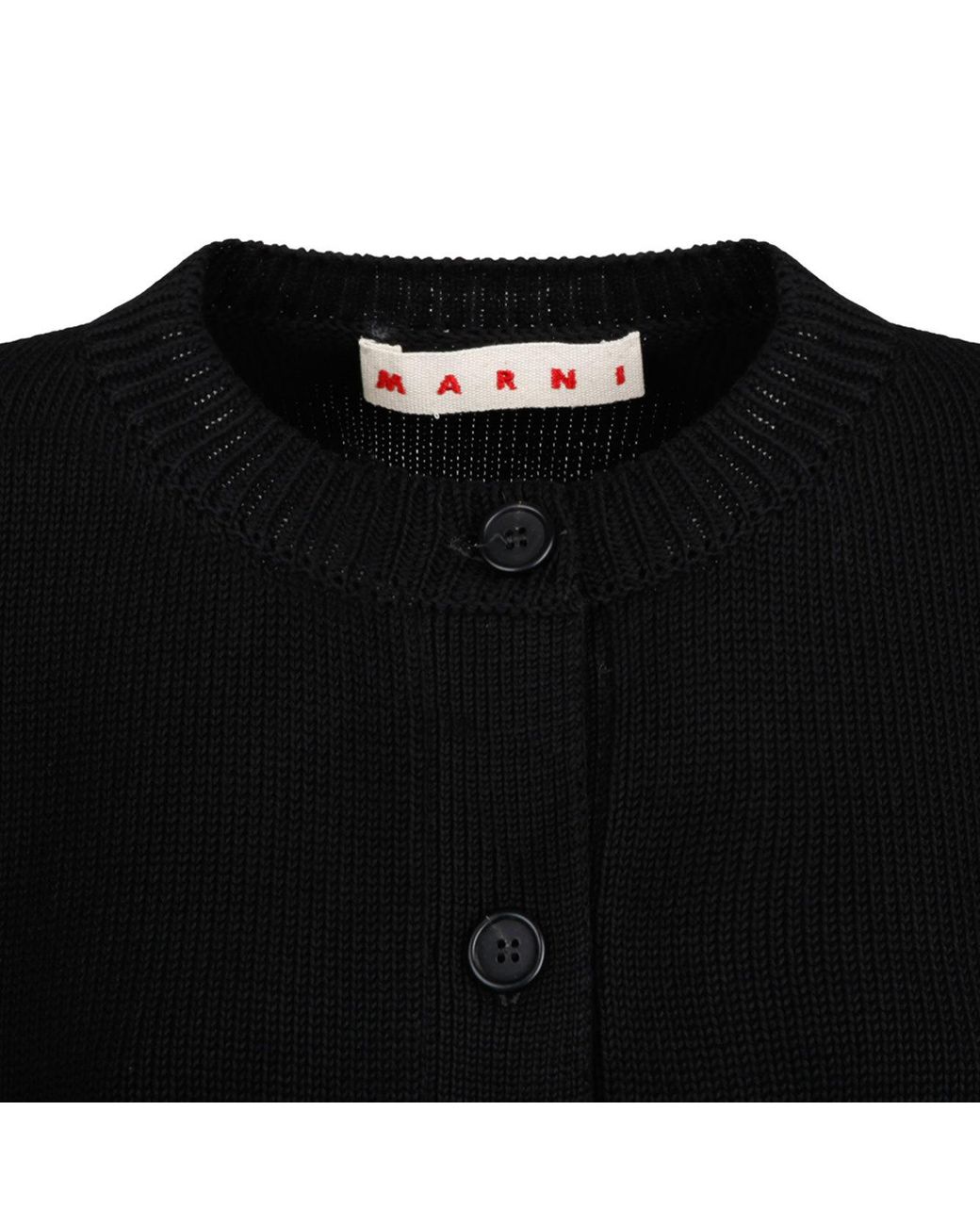 Marni Black Buttoned Oversized-Fit Cardigan