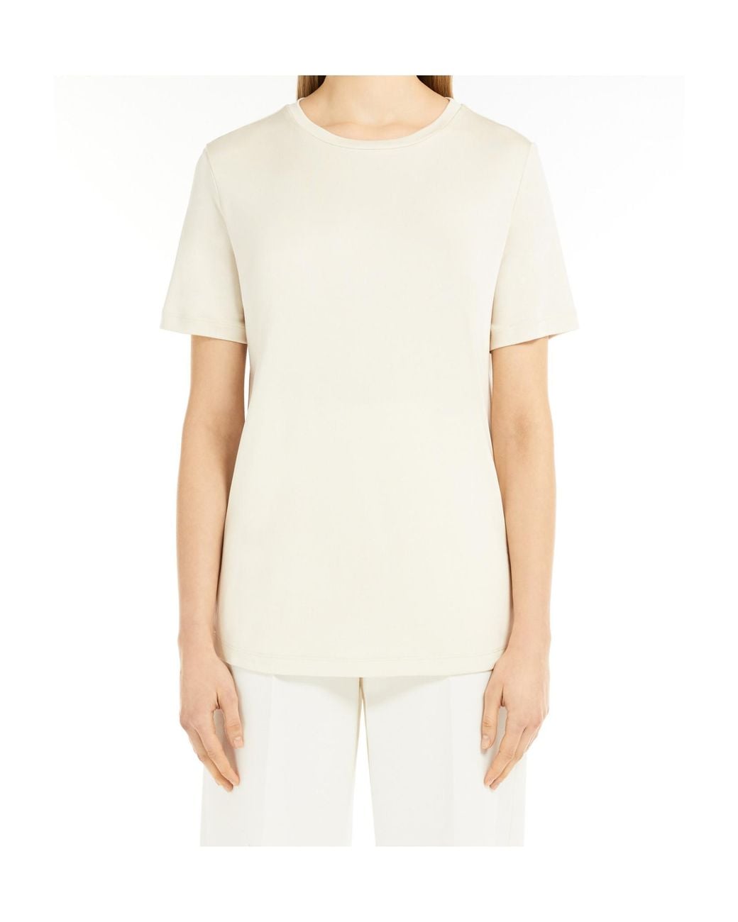 Max Mara White Carena Crewneck T-Shirt