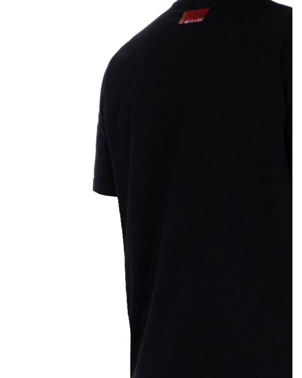 DIESEL Black X Tinder Logo-Print Sheer-Panel T-Shirt for men