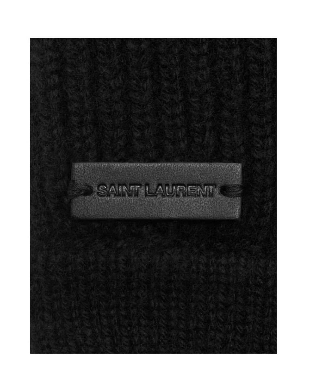 Saint Laurent Black Logo-Tag Balaclava