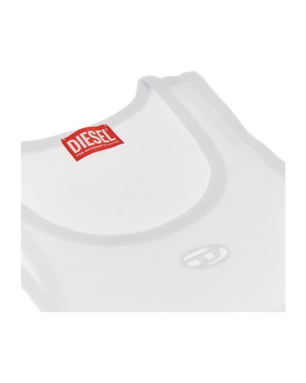 DIESEL White Anky Tail Wrap Detail Top