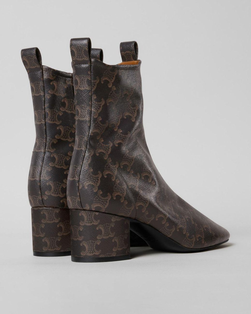Céline Brown Round-Toe Short Boots