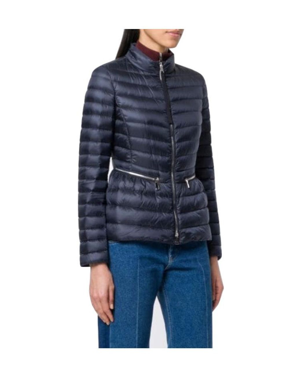 Moncler Blue Dark Logo Down Jacket
