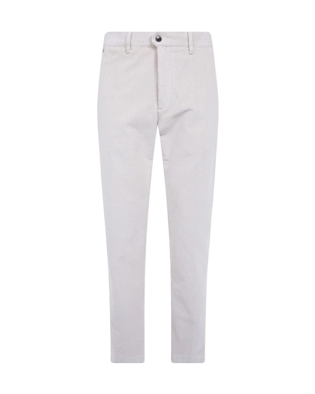 Incotex Gray Corduroy Chino Trousers for men