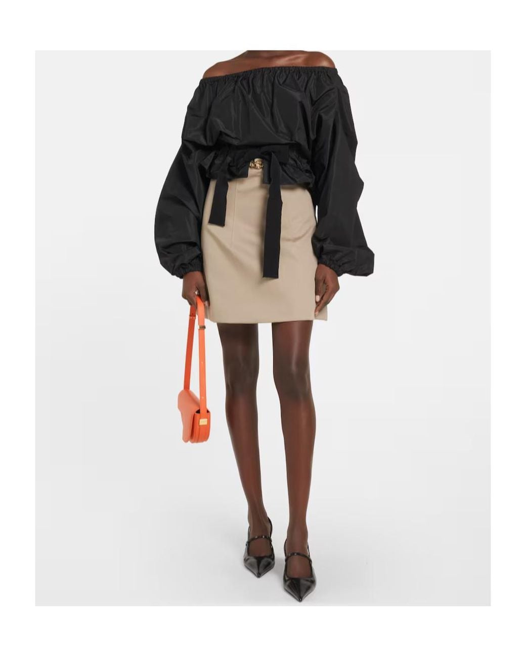 Patou Natural A-Line Mini Skirt