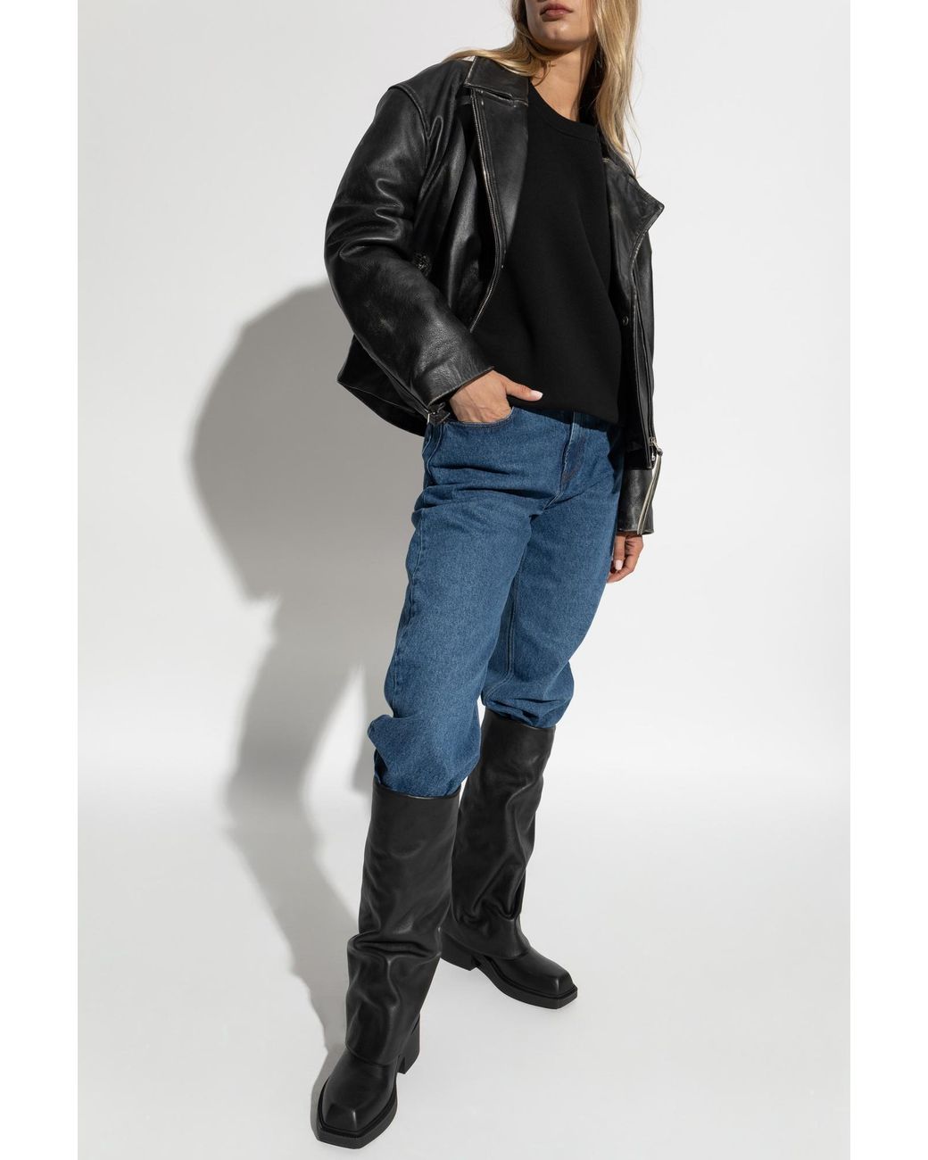 AMI Black Ami De Coeur Cotton Blend Sweatshirt for men