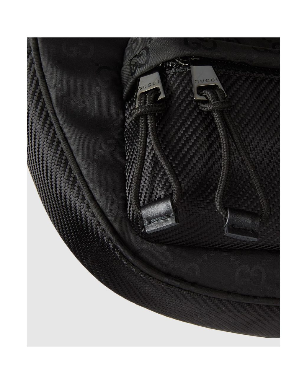 Gucci Black Nexus Logo Detailed Large Slingbag for men