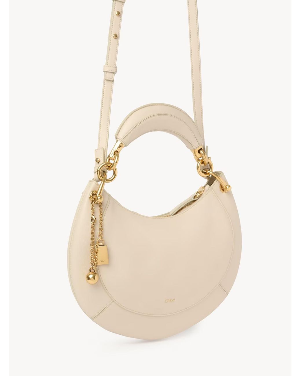 Chloé Natural Chloé Marcie Small Hobo Shoulder Bag