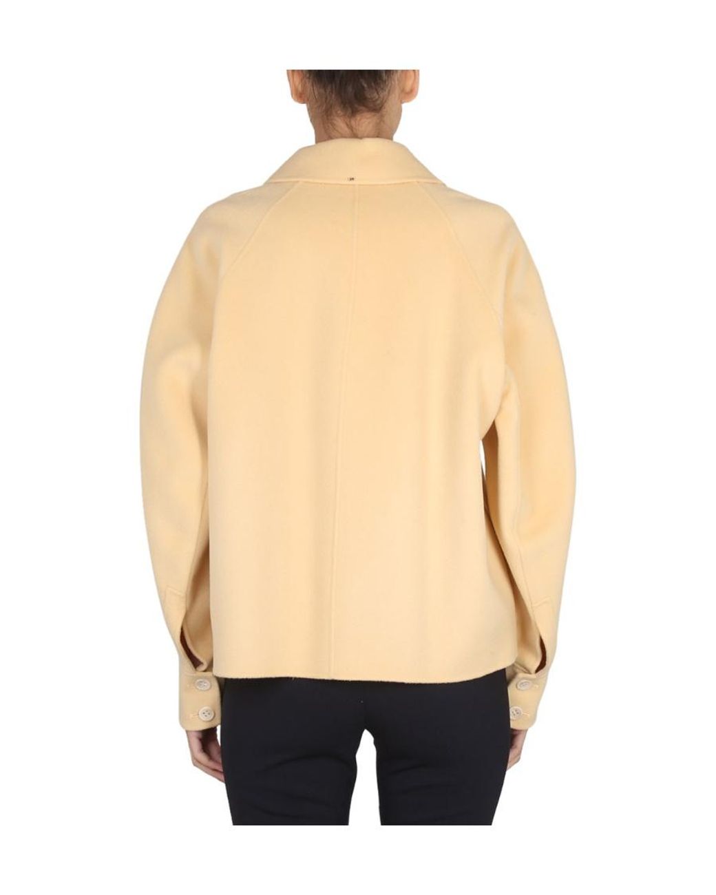 Sportmax Natural V-Neck Long-Sleeved Coat