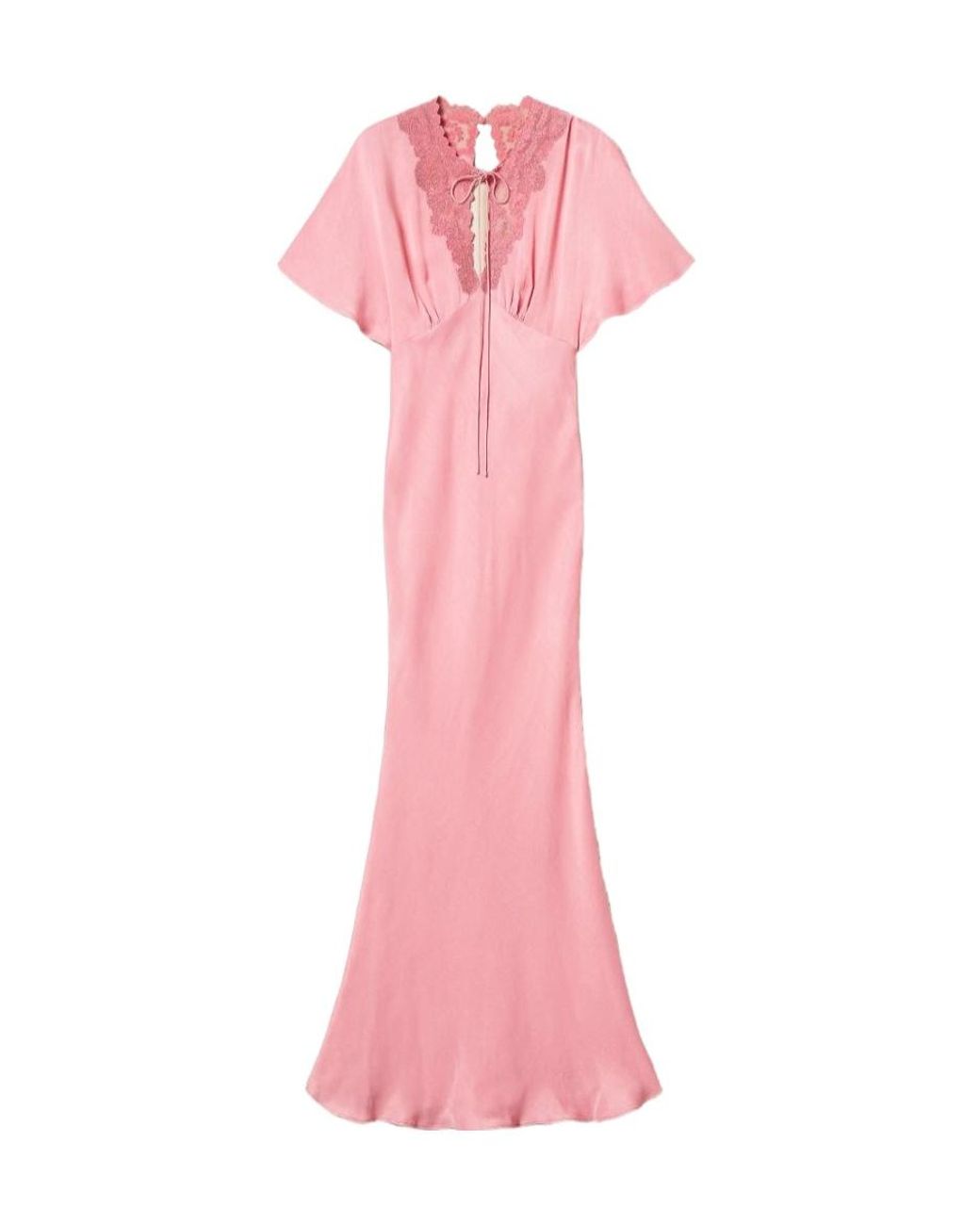 Twinset Pink Short-Sleeve Maxi Dress
