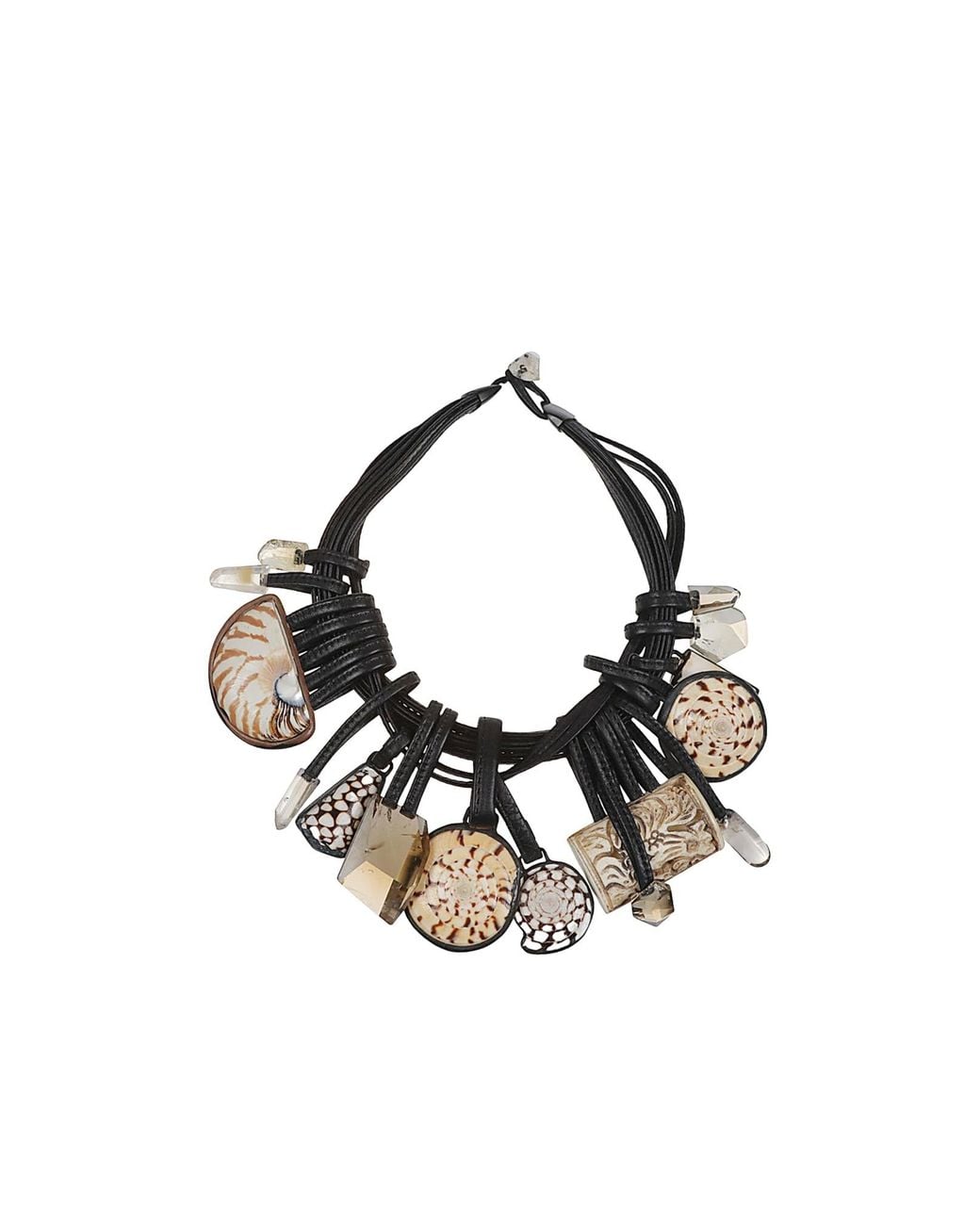 Monies White Pendant Necklace