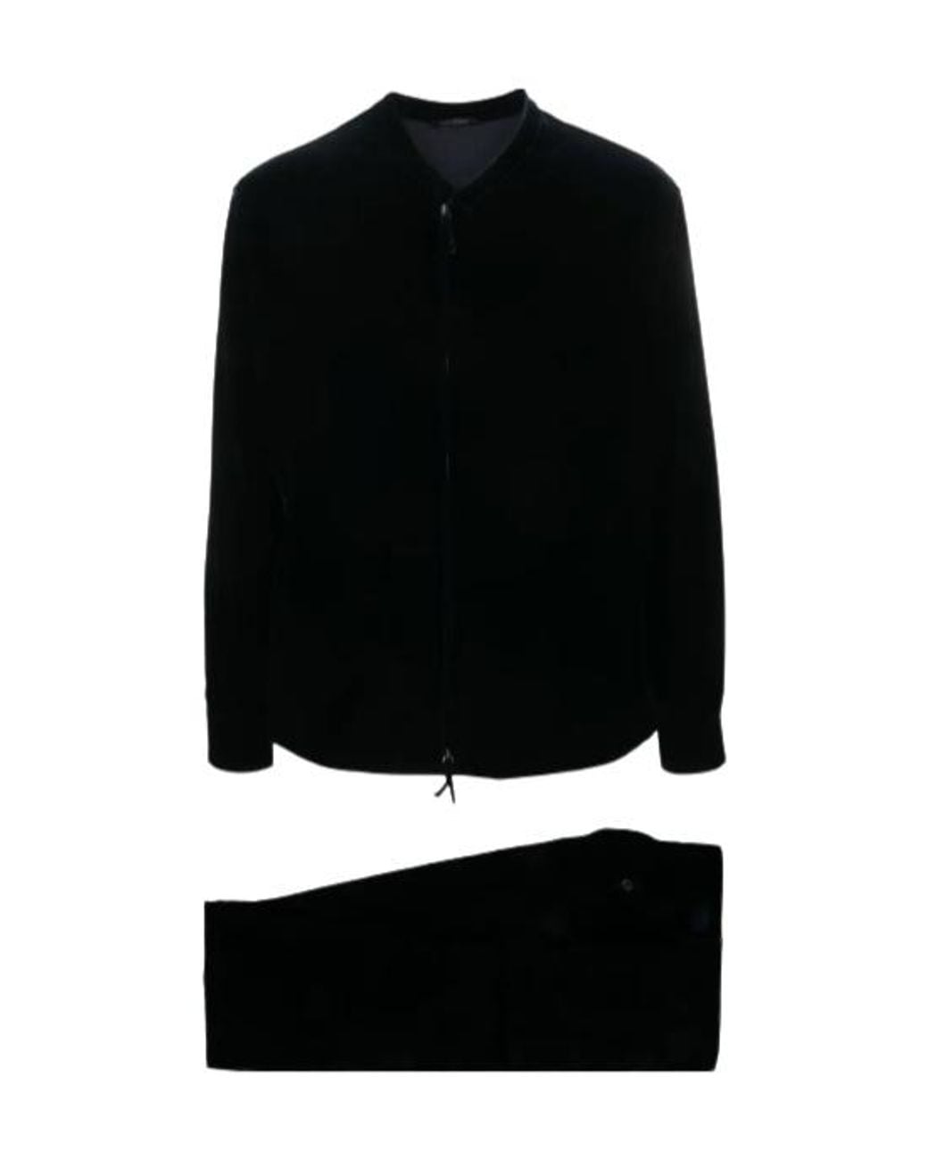 Giorgio Armani Black Long Sleeve Jacket Pants 2-Piece Set for men