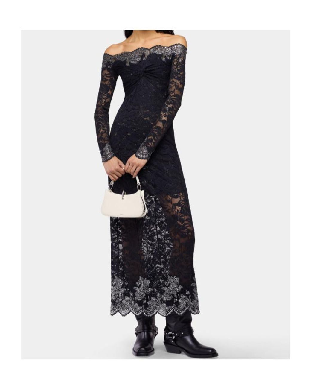 Rabanne Black Rabanne Laced Long Dress