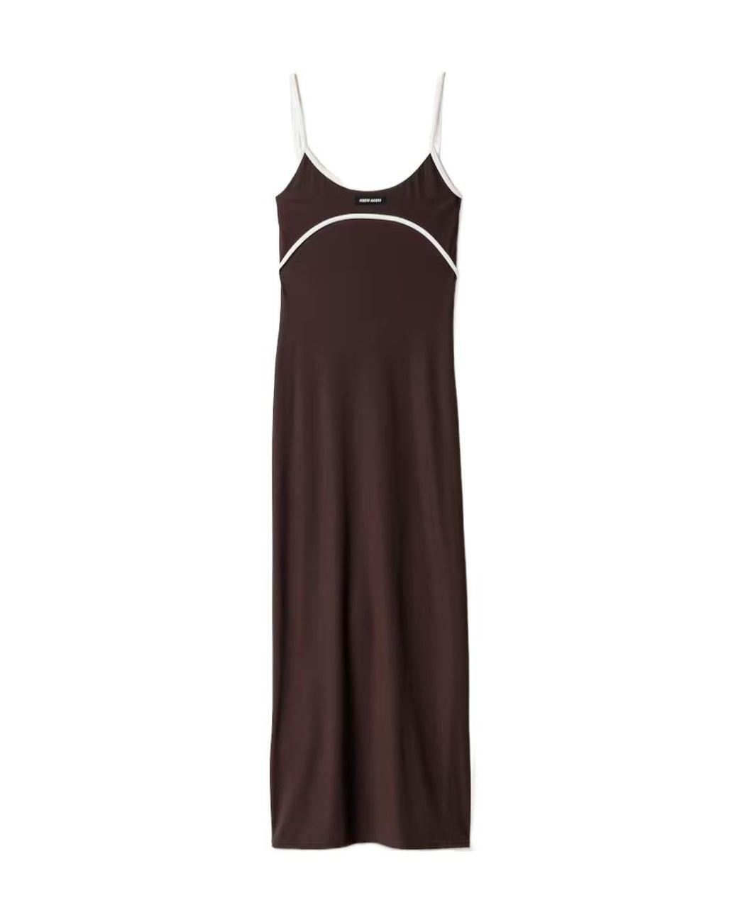 Miu Miu Purple Stretch Jersey Midi-Dress