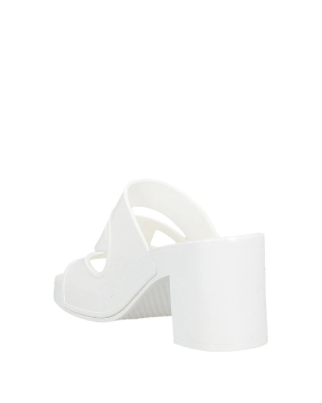 DIESEL White Round-Toe High-Heeled Sandals