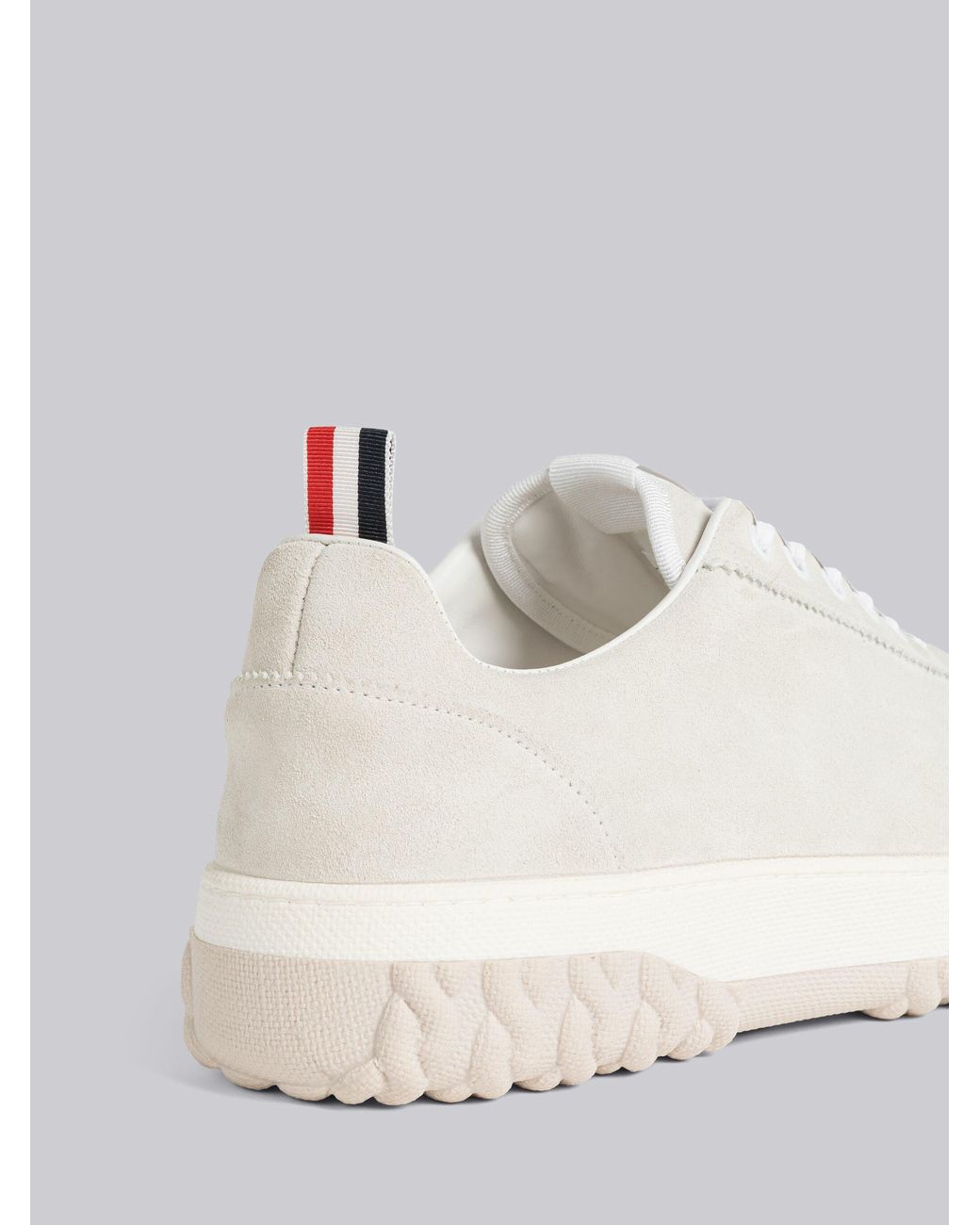 Thom Browne White Rwb Detailed Lace-Up Sneakers for men