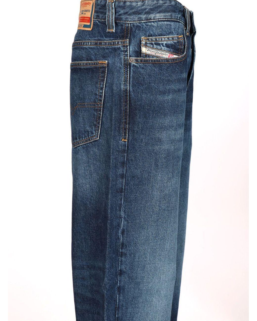 DIESEL Blue 2001 D-Macro Low-Waist Relaxed Jeans for men