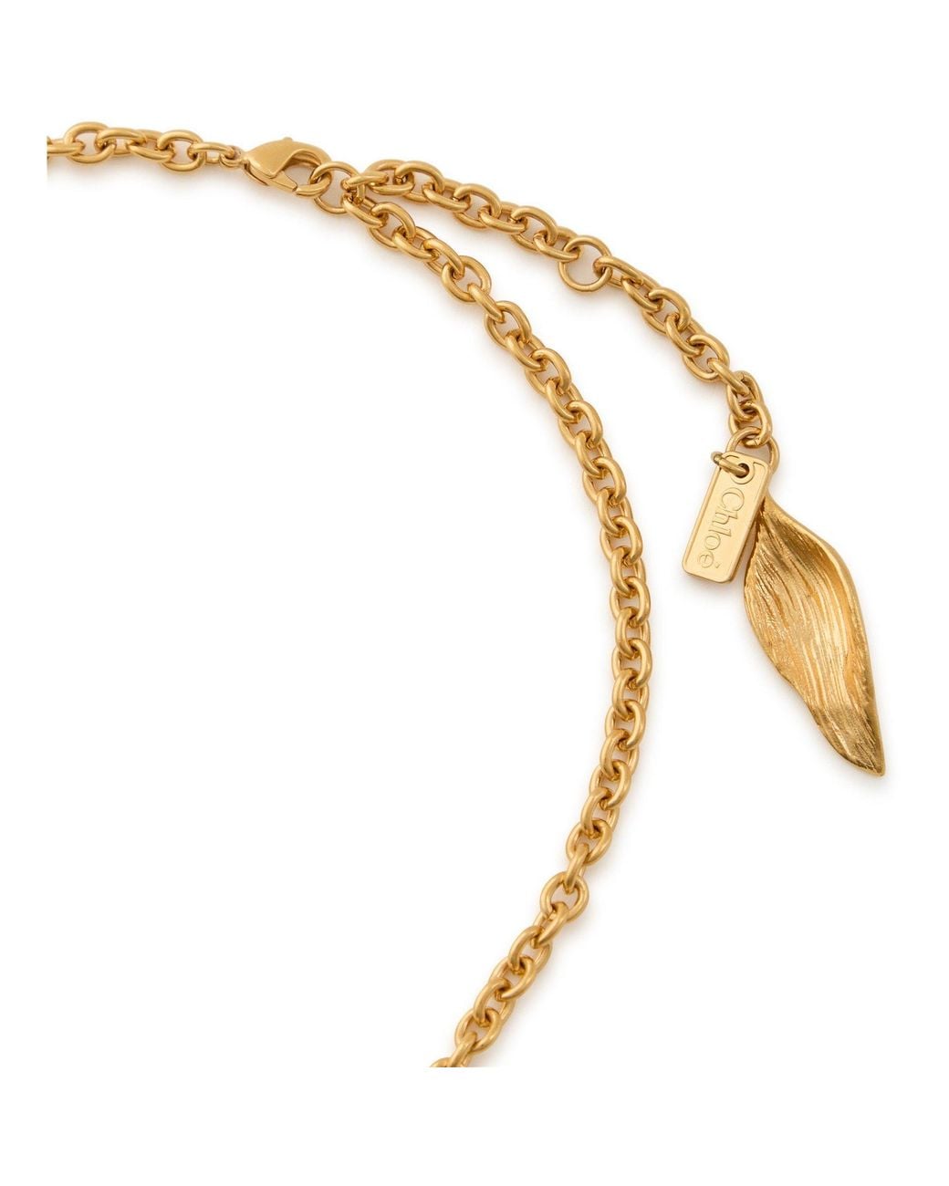 Chloé White Corn-Shaped Necklace